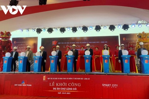 Chính thức Khởi công dự án đầu tư xây dựng chợ truyền thống Lăng Cô